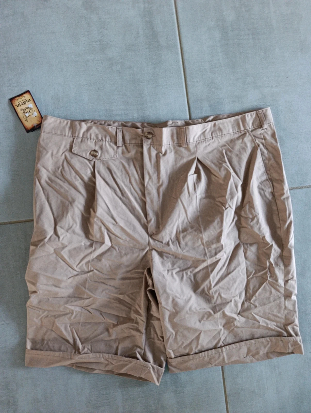 Short homme beige C. Marin â Taille 54 â Neuf avec Ă©tiquette â FabriquĂ© en Espagne